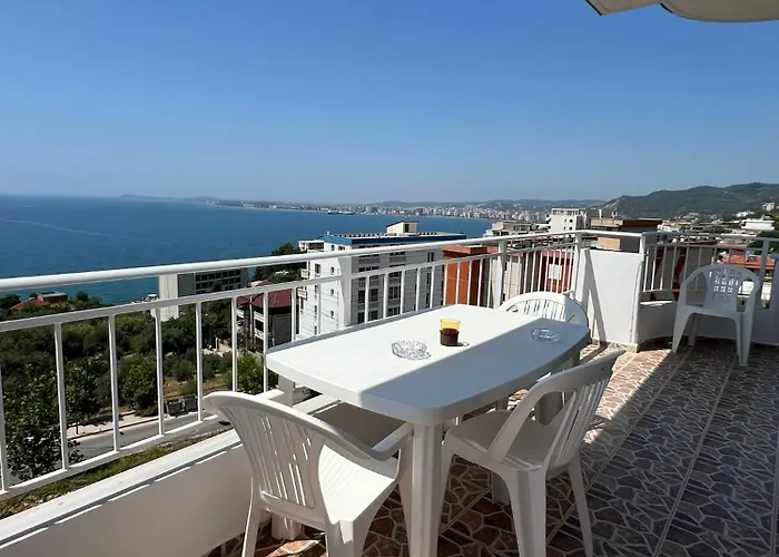 Villa Seima - Bright Holiday Apartments With Large Rooftop Terrace & Sea View In Vlore, Quietly Located 公寓 Vlorë